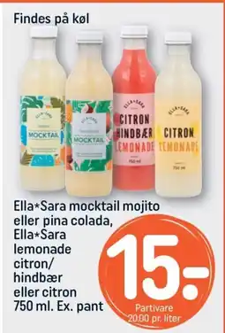 REMA 1000 ELLA SARA mocktail mojito eller pina colada tilbud