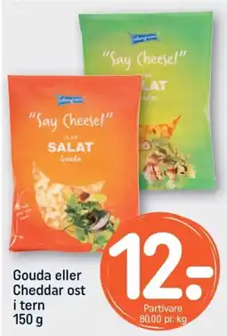 REMA 1000 GOUDA eller Cheddar ost i tern tilbud