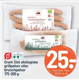 REMA 1000 GRAM SLOT økologiske grillpølser eller brunchpølser tilbud