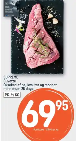REMA 1000 SUPREME Cuvette Oksekød af høj kvalitet og modnet minnimum 28 dage tilbud