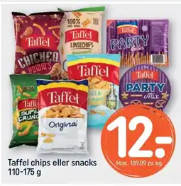 REMA 1000 TAFFEL chips eller snacks tilbud