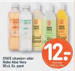 REMA 1000 STATE vitamin+ eller Nobe Aloe Vera tilbud