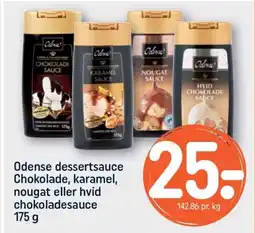 REMA 1000 ODENSE dessertsauce Chokolade, karamel, nougat eller hvid chokoladesauce tilbud