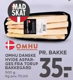 MENY OMHU DANSKE HVIDE ASPARGES FRA TORUP BAKKEGÅRD tilbud