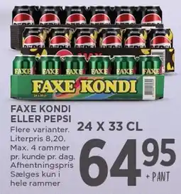 MENY FAXE KONDI ELLER PEPSI tilbud