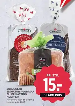 MENY SCHULSTAD SIGNATURE RUGBRØD ELLER HATTING KLAPPER tilbud