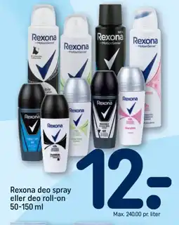 REMA 1000 REXONA deo spray eller deo roll-on tilbud
