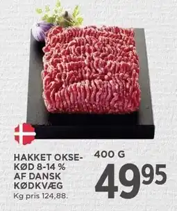 MENY HAKKET OKSEKØD 8-14% AF DANSK KØDKVÆG tilbud