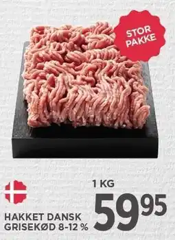 MENY HAKKET DANSK GRISEKØD 8-12% tilbud