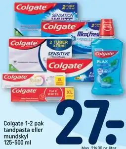 REMA 1000 COLGATE 1-2 pak tandpasta eller mundskyl tilbud