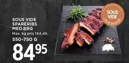 MENY SOUS VIDE SPARERIBS MED BBQ tilbud