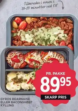 MENY GYROS BEARNAISE ELLER BACONSVØBT KYLLING tilbud