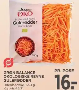 MENY GRØN BALANCE ØKOLOGISKE REVNE GULERØDDER tilbud