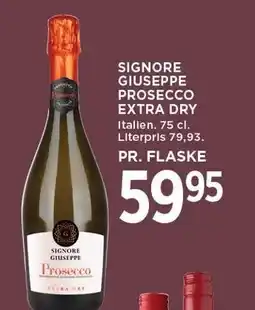 MENY SIGNORE GUISEPPE PROSECCO EXTRA DRY tilbud