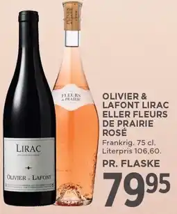 MENY OLIVIER & LAFONT LIRAC ELLER FLEURS DE PRAIRIE ROSÉ tilbud