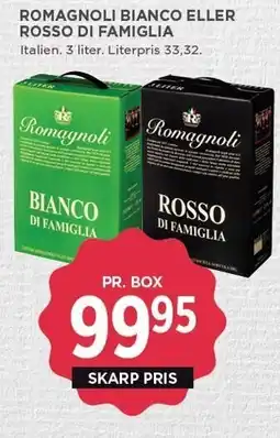 MENY ROMAGNOLI BIANCO ELLER ROSSO DI FAMIGLIA tilbud