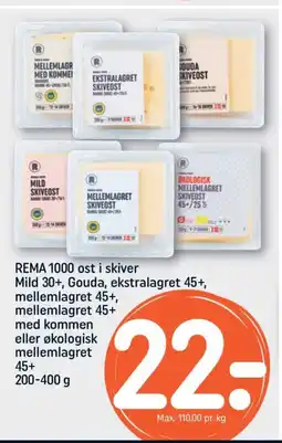 REMA 1000 REMA 1000 ost i skiver Mild 30+ tilbud