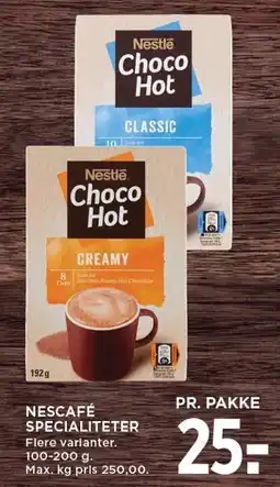 MENY NESCAFÉ SPECIALITETER tilbud