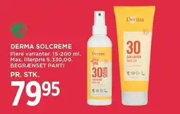 MENY DERMA SOLCREME tilbud