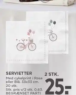 MENY SERVIETTER - 2 STK tilbud