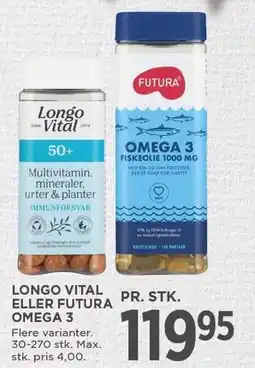 MENY LONGO VITAL FUTURA OMEGA 3 tilbud