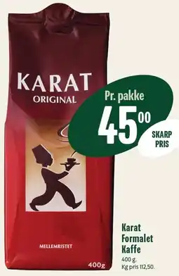 Min Købmand Karat Formalet Kaffe tilbud