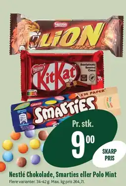 Min Købmand Nestlé Chokolade, Smarties eller Polo Mint tilbud