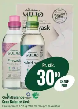 Min Købmand Grøn Balance Vask tilbud
