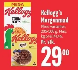 Min Købmand Kellogg's Morgenmad tilbud