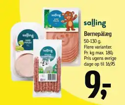 Føtex SALLING Børnepålæg tilbud