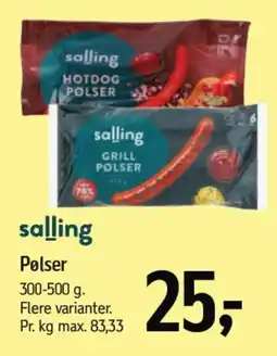 Føtex SALLING Pølser tilbud