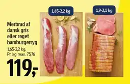Føtex Mørbrad af dansk gris eller røget hamburgerryg tilbud