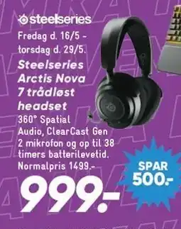 Bilka Steelseries Arctis Nova 7 trådløst headset tilbud