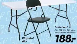 Bilka Klapstol eller Foldebord tilbud