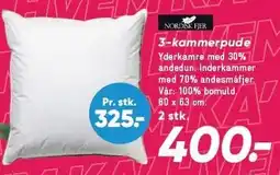 Bilka Nordisk Fjer 3-kammerpude tilbud