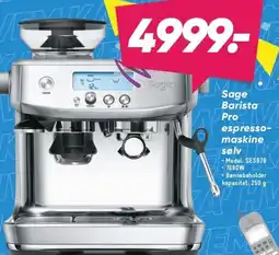 Bilka Sage Barista Pro espressomaskine sølv tilbud
