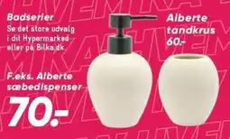 Bilka Alberte sæbedispenser eller tandkrus tilbud