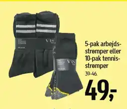Føtex 5-pak arbejds- strømper eller 10-pak tennis- strømper tilbud