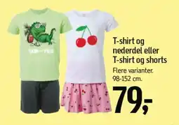 Føtex T-shirt og nederdel eller T-shirt og shorts tilbud
