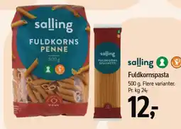Føtex SALLING Fuldkornspasta tilbud