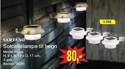 Harald Nyborg Solcellelampe til hegn tilbud