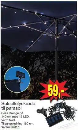 Harald Nyborg Solcellelyskæde til parasol tilbud