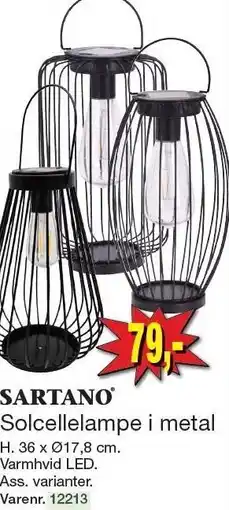 Harald Nyborg Solcellelampe i metal tilbud