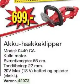 Harald Nyborg Akku-hækkeklipper tilbud