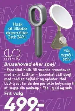 Bilka ESSENTIAL Brusehoved eller spejl tilbud