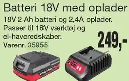 Harald Nyborg Batteri 18V med oplader tilbud