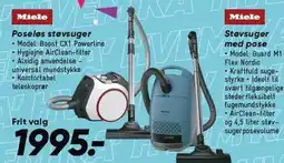 Bilka MIELE Poseløs støvsuger eller Støvsuger med pose tilbud