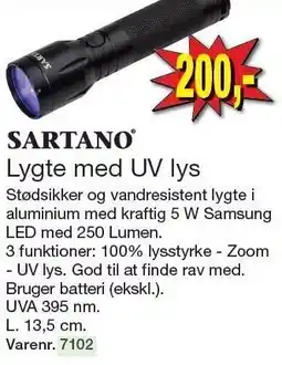 Harald Nyborg Lygte med UV lys tilbud