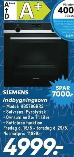 Bilka SIEMENS Indbygningsovn tilbud