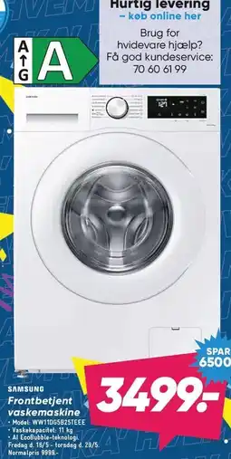Bilka SAMSUNG Frontbetjent vaskemaskine tilbud